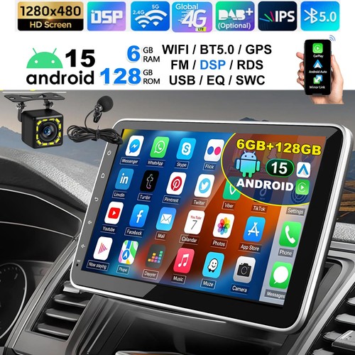 Autoradio 128g 1din dsp - 6+128g,